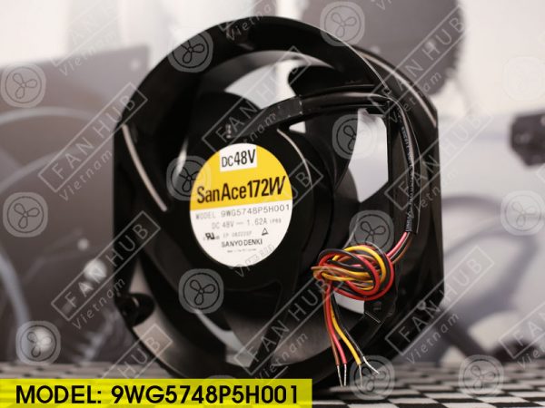 SANYO DENKI 9WG5748P5H001 - Inverter Fan, 48VDC, 172x150x51mm