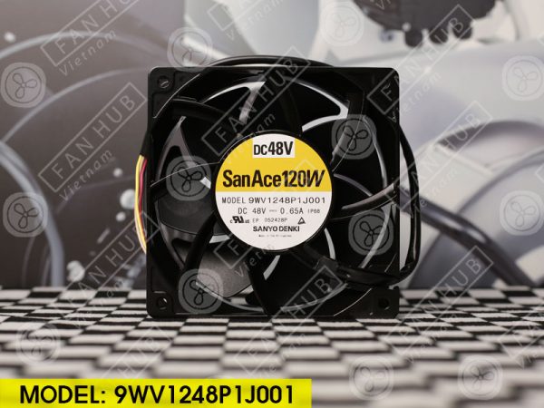 SANYO DENKI 9WV1248P1J001 - Inverter Fan, 48VDC, 120x120x38mm