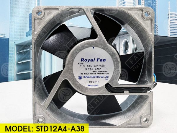 ROYAL FAN STD12A4-A38 - DC Axial Fan, 12VDC, 120x120x25mm
