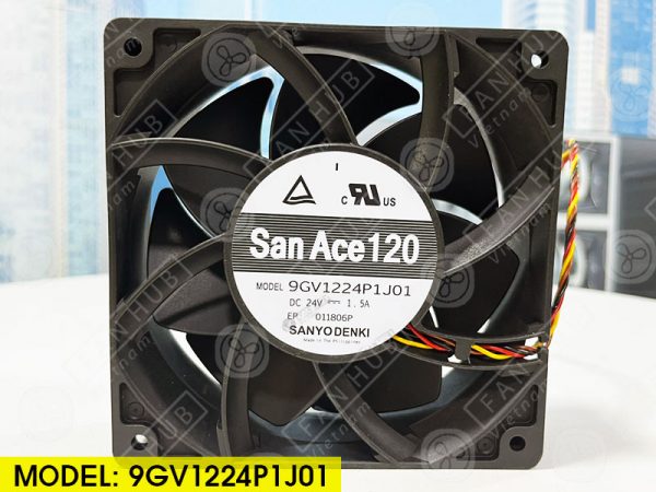Sanyo Denki 9GV1224P1J01 - Inverter Fan, 24VDC, 120x120x38mm