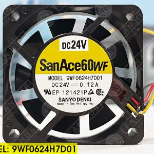Sanyo Denki 9WF0624H7D01- Inverter Fan, 24VDC, 60x60x15mm