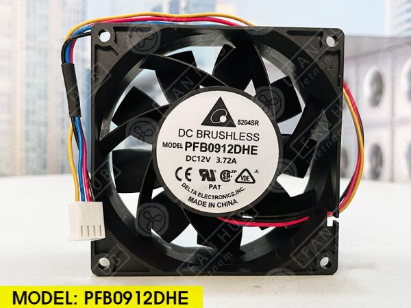 DELTA PFB0912DHE - Inverter Fan, 12VDC, 92x92x38mm