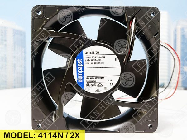EBMPAPST 4114N/2X - Inverter Fan, 24VDC, 120x120x38mm