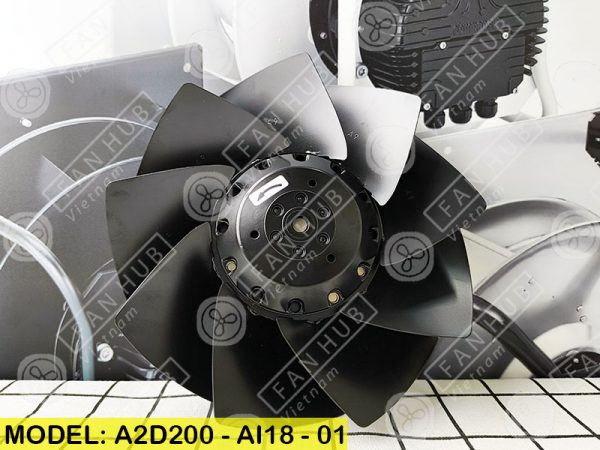 EBMPAPST A2D200-AI18-01 - Cabinet Fan, 24VDC, 230-400VAC, 200mm