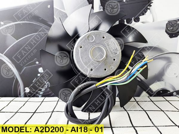 EBMPAPST A2D200-AI18-01 - Cabinet Fan, 24VDC, 230-400VAC, 200mm