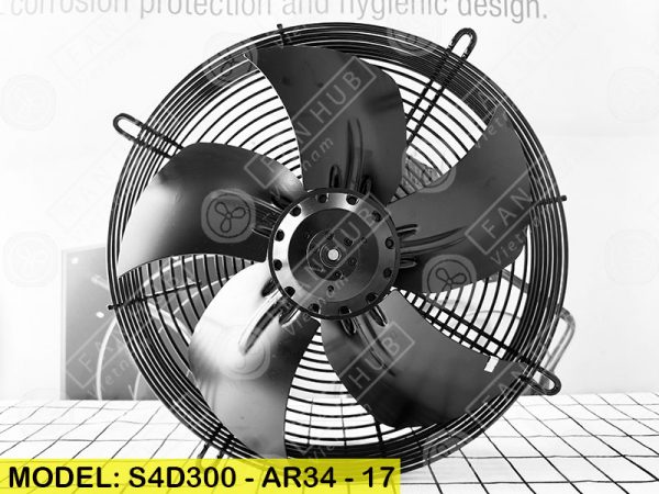 EBMPAPST S4D300-AR34-17 - AC Axial Fan, 230-400VAC, 300mm