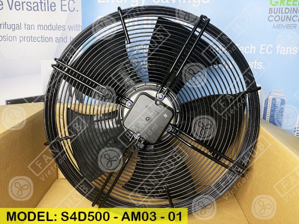 EBMPAPST S4D500-AM03-01 - AC Axial Fan, 400VAC, 500mm