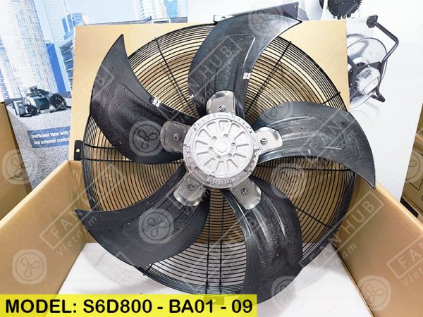EBMPAPST S6D800-BA01-09 - AC Axial Fan, 400VAC, 800mm