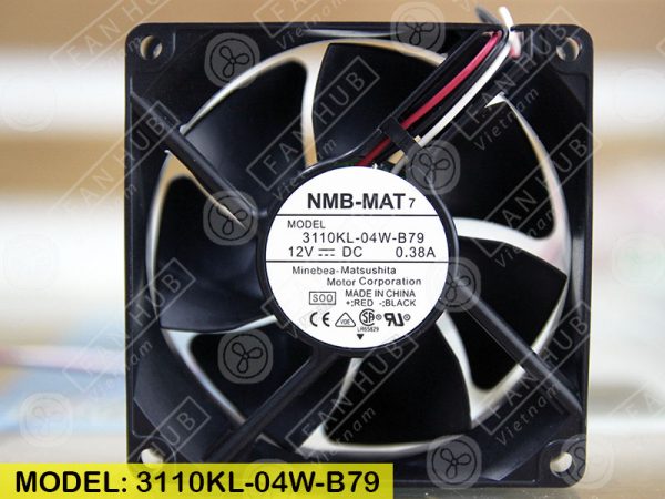 NMB 3110KL-04W-B79 - Inverter Fan, 12VDC, 80x80x25mm