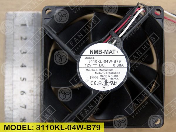 NMB 3110KL-04W-B79 - Inverter Fan, 12VDC, 80x80x25mm