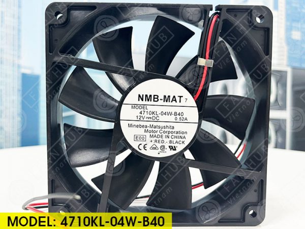 NMB 4710KL-04W-B40 - Inverter Fan, 12VDC, 120x120x25mm