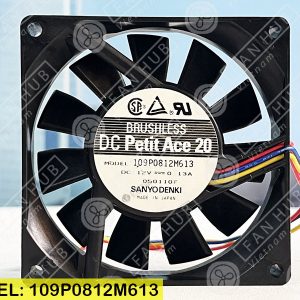 SANYO DENKI 109P0812M613 - Inverter Fan, 12VDC, 80x80x20mm