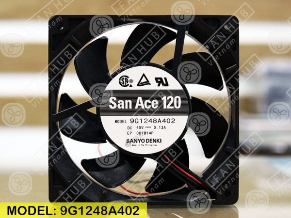 SANYO DENKI 9G1248A402 - Inverter Fan, 48VDC, 120x120x25mm