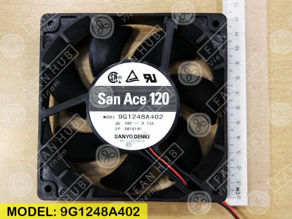 SANYO DENKI 9G1248A402 - Inverter Fan, 48VDC, 120x120x25mm