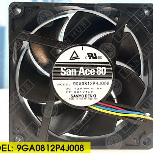 SANYO DENKI 9GA0812P4J008 - Inverter Fan, 12VDC, 80x80x25mm