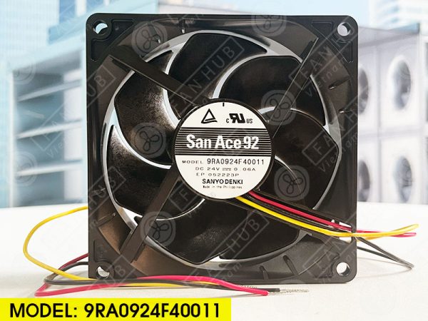 Sanyo Denki 9RA0924F40011 - Inverter Fan, 24VDC, 92x92x25mm