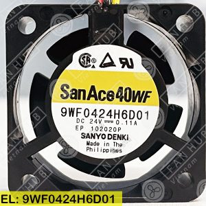 Sanyo Denki 9WF0424H6D01 - Inverter Fan, 24VDC, 40x40x20mm