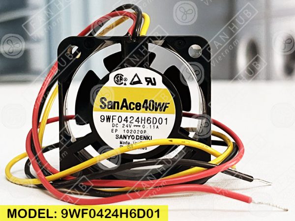 Sanyo Denki 9WF0424H6D01 - Inverter Fan, 24VDC, 40x40x20mm