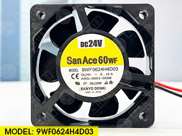 Sanyo Denki 9WF0624H4D03 - Inverter Fan, 24VDC, 60x60x25mm