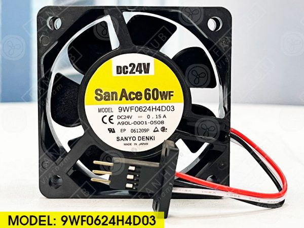 Sanyo Denki 9WF0624H4D03 - Inverter Fan, 24VDC, 60x60x25mm