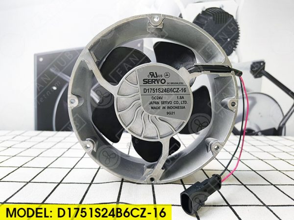 NIDEC D1751S24B6CZ-16 - Inverter Fan, 24VDC, 172x51mm