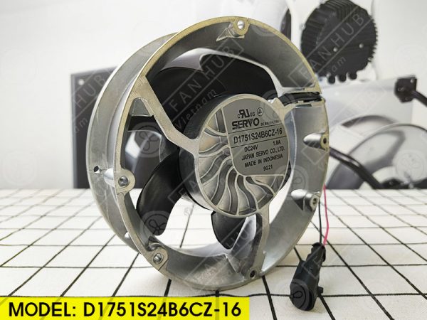 NIDEC D1751S24B6CZ-16 - Inverter Fan, 24VDC, 172x51mm