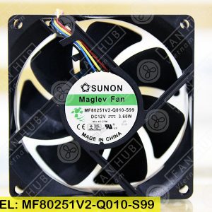 Sunon MF80251V2-Q010-S99 - Inverter Fan, 12VDC, 80x80x25mm
