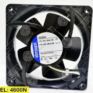 EBMPAPST 4600N - Fan For Cabinet, 115VAC, 120x120x38mm