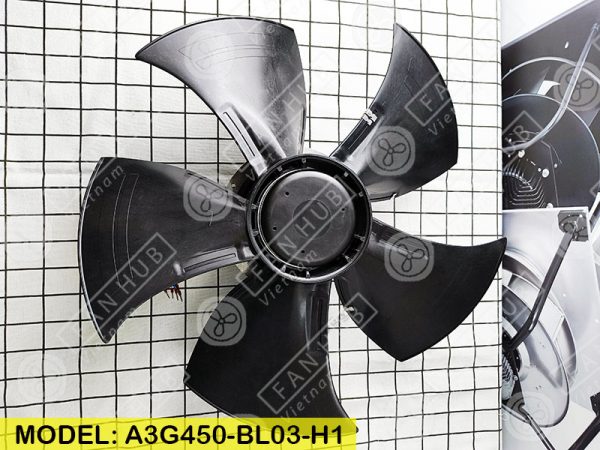 EBMPAPST A3G450-BL03-H1 - EC Axial Fan, 230VAC, 450mm