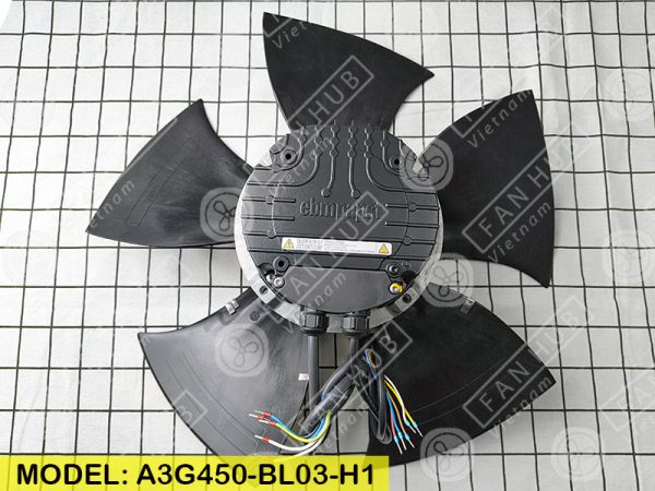 EBMPAPST A3G450-BL03-H1 - EC Axial Fan, 230VAC, 450mm