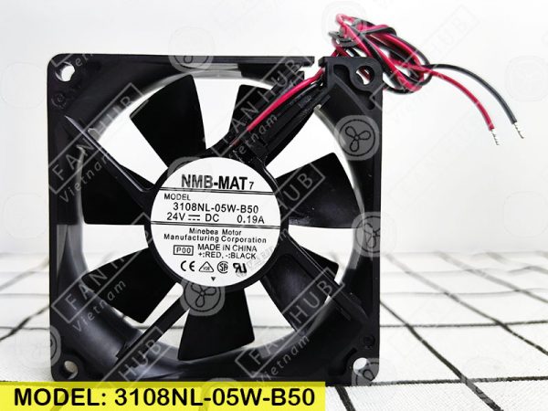 NMB 3108NL-05W-B50 - Inverter Fan, 24VDC, 80x80x20mm