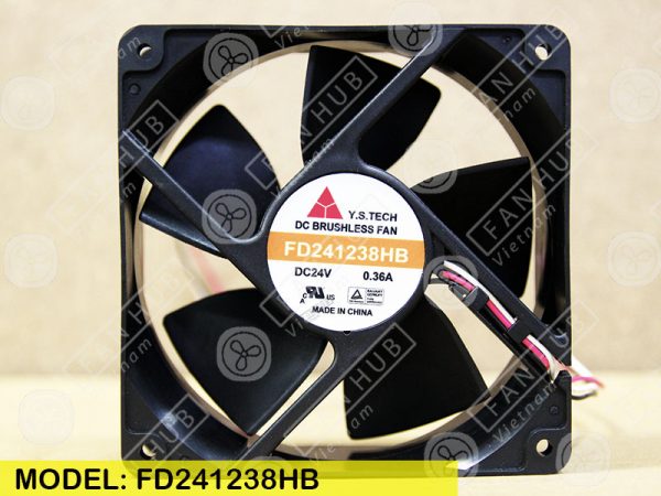 Y.S.TECH FD241238HB - Inverter Fan, 24VDC, 120x120x38mm