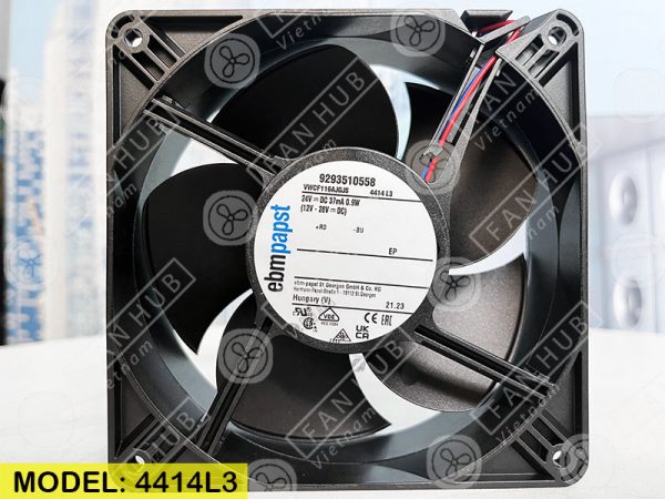 EBMPAPST 4414L3 - Inverter Fan, 24VDC, 120x120x38mm