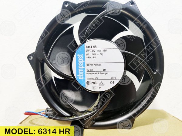 EBMPAPST 6314HR - Inverter Fan, 24VDC, 172x51mm