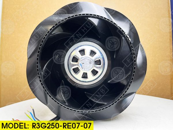 EBMPAPST R3G250-RE07-07 - EC Centrifugal Fan, 230VAC, 250mm