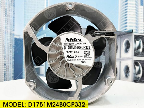 NIDEC D1751M24B8CP332 - Fan For Inverter , 24VDC, 172x150x51mm