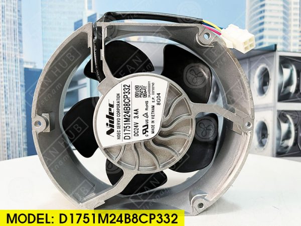 NIDEC D1751M24B8CP332 - Fan For Inverter , 24VDC, 172x150x51mm