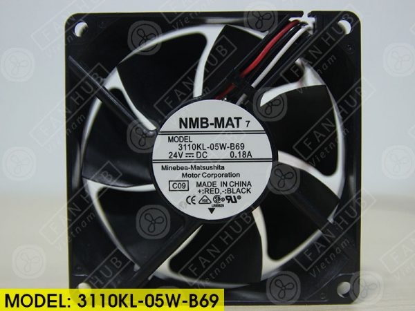 NMB 3110KL-05W-B69 - Inverter Fan, 24VDC, 80x80x25mm