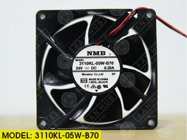 NMB 3110KL-05W-B70 - Inverter Fan, 24VDC, 80x80x25mm