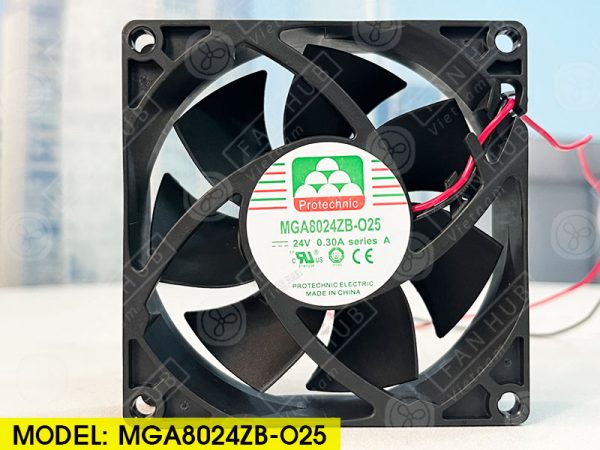 PROTECHNIC MGA8024ZB-O25 - Inverter Fan, 24VDC, 80x80x25mm