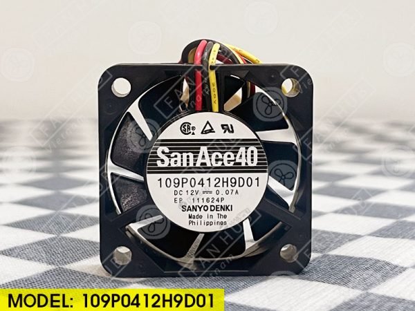 SANYO DENKI 109P0412H9D01 - Inverter Fan, 12VDC, 40x40x10mm