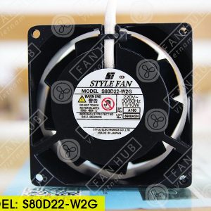STYLE FAN S80D22-W2G - Cabinet Fan, 220VAC, 80x80x38mm