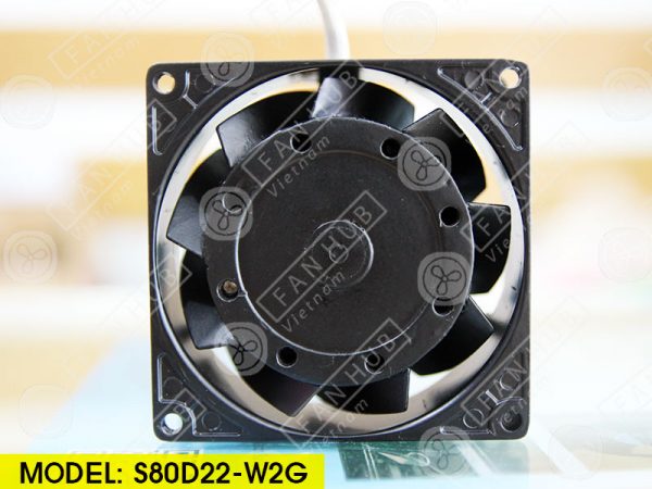 STYLE FAN S80D22-W2G - Cabinet Fan, 220VAC, 80x80x38mm