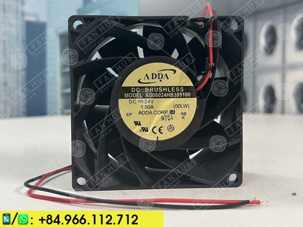 ADDA AS08024HB389100 - Inverter Fan, 24VDC, 80x80x38mm