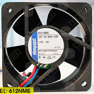 EBMPAPST 612NME - Inverter Fan, 12VDC, 60x60x25mm