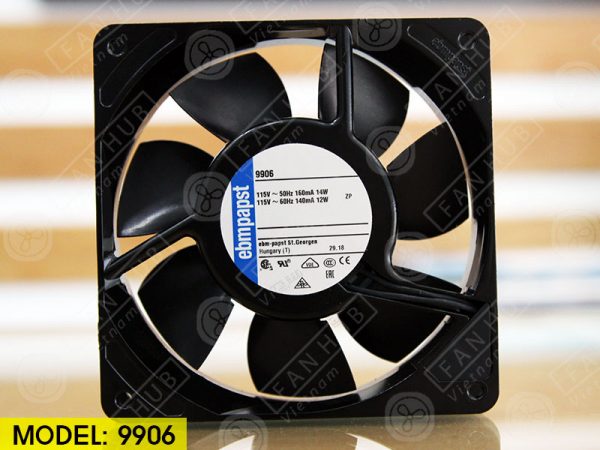 EBMPAPST 9906 - Fan For Cabinet, 115VAC, 120x120x25mm