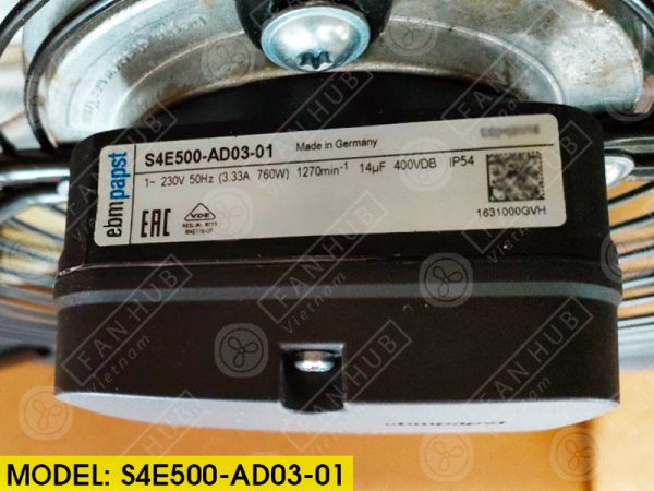EBMPAPST S4E500-AD03-01 - AC Axial Fan, 230VAC, 500mm