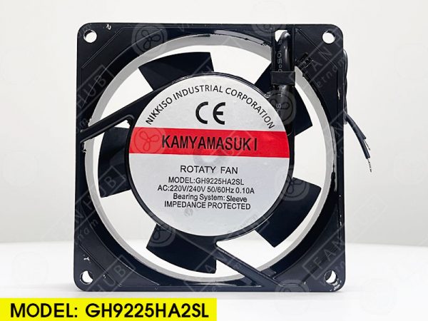 KAMYAMASUKI GH9225HA2SL - CABINET FAN, 220/240VAC, 92x92x25mm