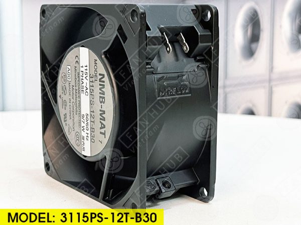 NMB 3115PS-12T-B30 - Cabinet Fan, 115VAC, 80x80x38mm