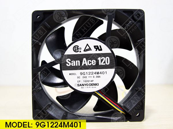 Sanyo Denki 9G1224M401 - Inverter Fan, 24VDC, 120x120x25mm